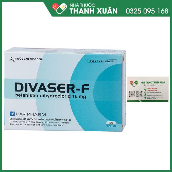 Divaser-F điều trị chứng chóng mặt ù tai, nôn ói, nhức đầu